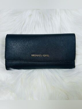 Michael Kors Jet Set Large Trifold Wallet Saffiano leather